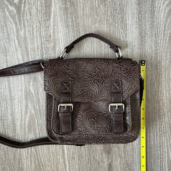 Mossimo Supply Co Tooled Leather Handbag - Picture 2 of 11